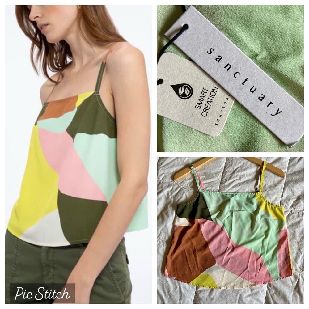 NWT Sanctuary Forever Cami Top Artist Field Womens XS Festival Party Lounge Boxy